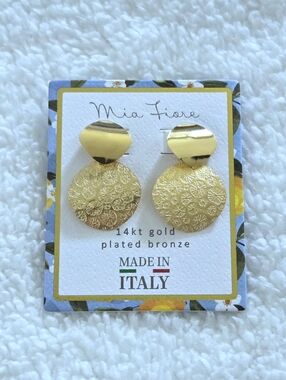 Mia Fiore Gold💛 Geometrical📐 Earrings